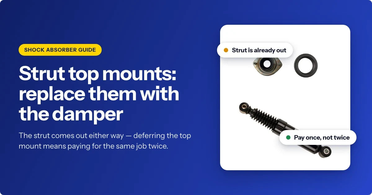 Strut top mounts: replace them with the damper